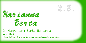 marianna berta business card